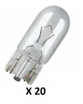 Kit 20 lampadas esmagada média 12v 5w 2825 comum automotiva