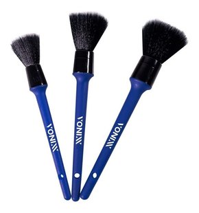 Kit 3 pincéis vonixx p/ detalhamento automotivo ultra macios
