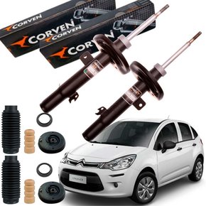 Kit amortecedor dianteiro citroen c3 2013 2014 2015 a 2020