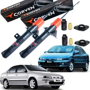 Kit amortecedor dianteiro fiat marea e brava 1999 a 2007