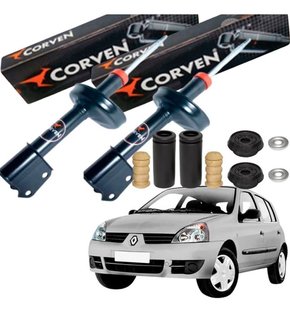 Kit amortecedor dianteiro renault clio 1.0 1999 2000 a 2011