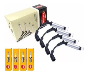 Kit cabo delphi + vela ngk celta 1.0 1.4 gasolina sohc 8v mpfi xs10001 bpr6eyd