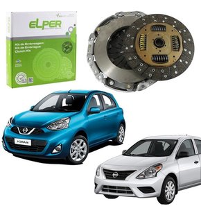 Kit embreagem plato disco march 1.0 12v 3 cil 2014 2015 2019