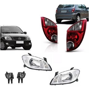 Kit farol + lanterna fume ht celta + milha 2007 2008 2009 ..