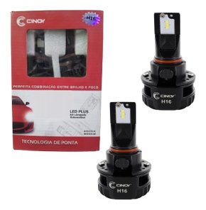 Kit lampada super led plus h16 6500k 12v/24v 6000 lumens