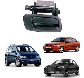 Maçaneta passageiro preta s/chave zafira / astra 1998 a 2011