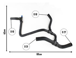 Mangueira inferior palio/siena 1.0 1.3 1.4 2000 a 2009