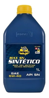 Oleo lubrificante 5w40 max sn promax sintetico