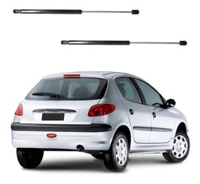 Par amortecedor tampa traseira peugeot 206 hatch 1999 a 2009