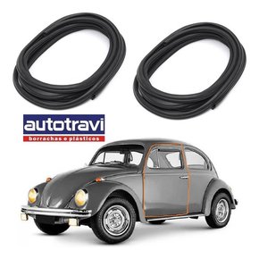 Par borracha de porta fusca 1959 a 70 71 72 73 74 75 76 1977