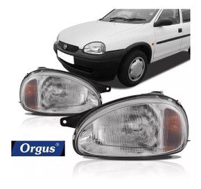 Par farol orgus corsa 94 95 96 97 98 99 vidro raiado p ambar