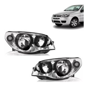 Par farol palio g3 2004 2005 2006 2007 cromado aro preto