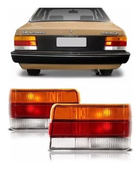 Par lanterna traseira chevette 87 88 89 90 91 92 acrilico tricolor ht