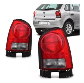 Par lanterna traseira gol g4 ré fume ht acrilico carcaça preta