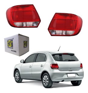 Par lanterna traseira gol g6 2013 2014 2015 2016 ré cristal