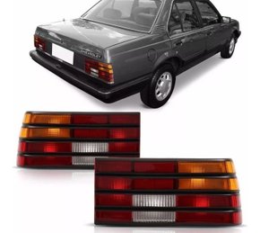 Par lanterna traseira monza 82 a 88 89 90 tricolor fr. preto