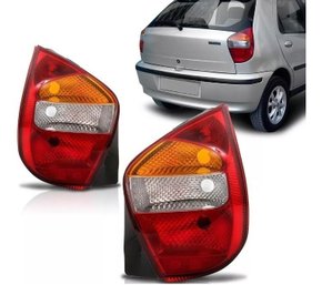 Par lanterna traseira palio g2 2001 2002 2003 ht tricolor acrilico carc pret