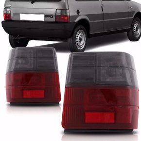 Par lanterna traseira uno 84 a 96 97 98 99 2000 2001 02 acrilico ht fume