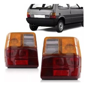 Par lanterna traseira uno 84 a 96 97 98 99 2000 2001 02 acrilico ht tricolor