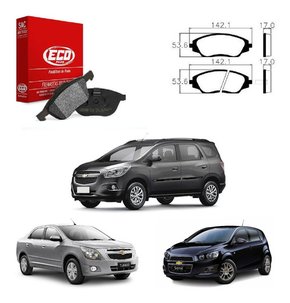 Pastilha freio dianteira (c/abs) sonic 1.6 cobalt 2013-2019.