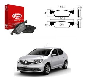 Pastilha freio dianteira logan 1.0 1.6 8/16v 2014 2015 2016
