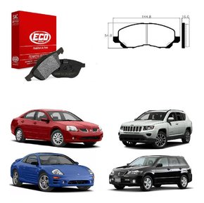 Pastilha freio dianteira p/ mitsubishi asx 2.0 16v 2011-2017