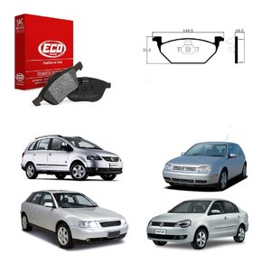 Pastilha freio dianteira polo 1.0 16v aro 14 / 1.6 2003-2014