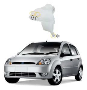 Reservatorio agua radiador 3 saidas fiesta rocam 2003 a 2014