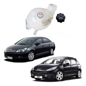 Reservatorio agua radiador + tampa peugeot 307 1.6/2.0 02/12