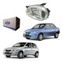Farol esquerdo corsa 94/2002 classic 2003 a 2010 lente lisa