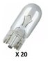 Kit 20 lampadas esmagada média 12v 5w 2825 comum automotiva