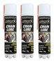 Kit 3 lubrificante spray corrente moto bike chain lube 300ml